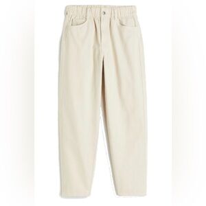 H&M Cream Barrel High Jeans Size 8